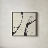 Contemporary Scroll Square I by Chris Paschke. Shown in a sleek black glass frame for a contemporary gallery look. Available as an archival giclee rolled canvas, fine art paper, or poster print. SKU 9420a.