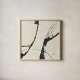 Contemporary Scroll Square I by Chris Paschke. Shown in a natural wood glass frame for a timeless modern aesthetic. Available as an archival giclee rolled canvas, fine art paper, or poster print. SKU 9420a.