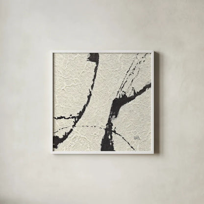 Contemporary Scroll Square I by Chris Paschke. Shown in a crisp white glass frame for a clean and minimalist style. Available as an archival giclee rolled canvas, fine art paper, or poster print. SKU 9420a.