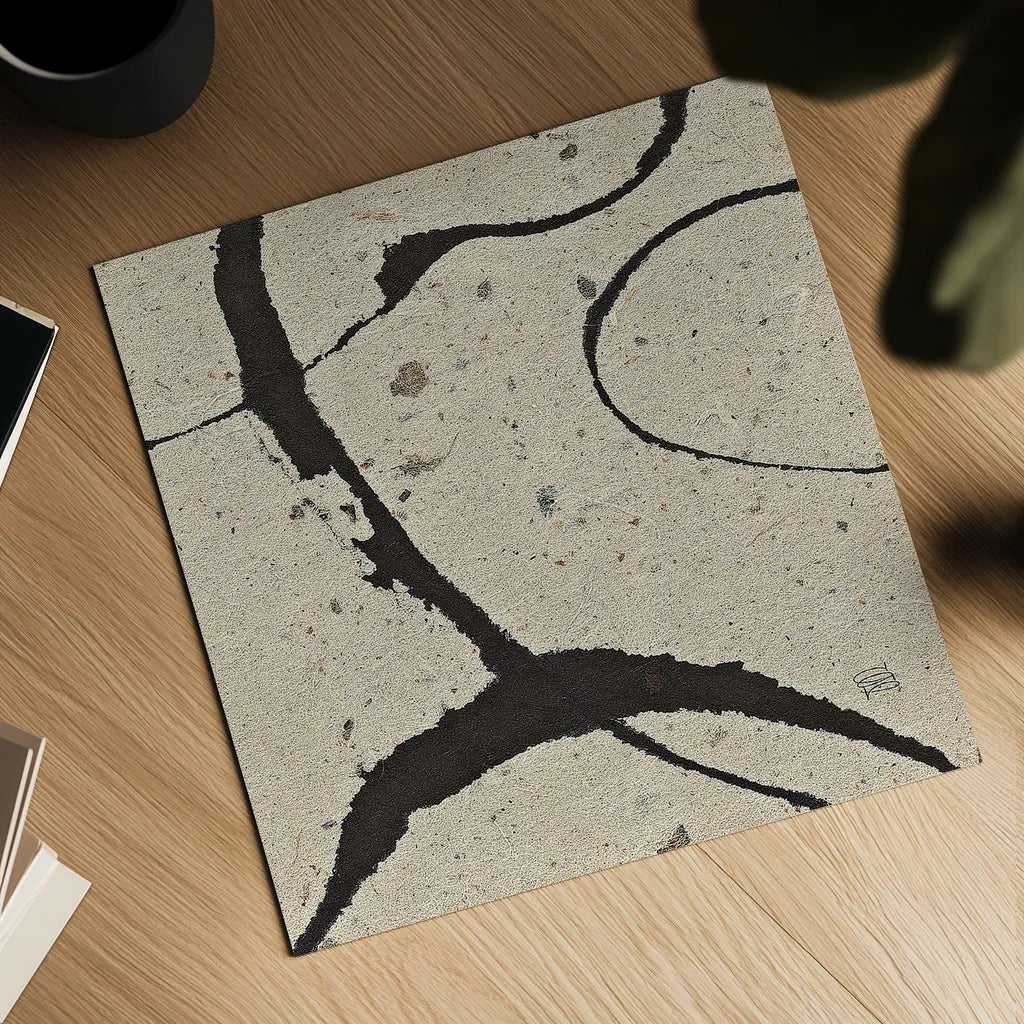 Contemporary Scroll Square IV by Chris Paschke. Shown as a detailed flat fine art print, highlighting archival giclee quality. Available as an archival giclee rolled canvas, fine art paper, or poster print. SKU 9423a.