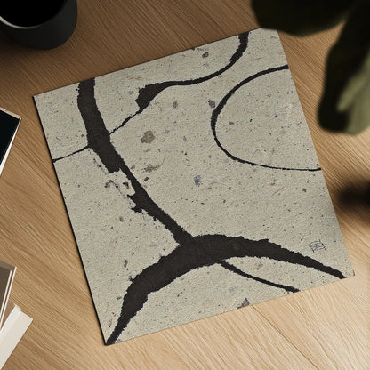 Contemporary Scroll Square IV by Chris Paschke. Shown as a detailed flat fine art print, highlighting archival giclee quality. Available as an archival giclee rolled canvas, fine art paper, or poster print. SKU 9423a.