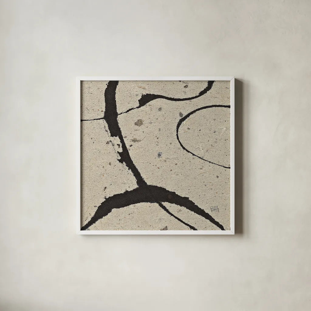 Contemporary Scroll Square IV by Chris Paschke. Shown in a crisp white glass frame for a clean and minimalist style. Available as an archival giclee rolled canvas, fine art paper, or poster print. SKU 9423a.