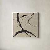 Contemporary Scroll Square IV by Chris Paschke. Shown in a crisp white glass frame for a clean and minimalist style. Available as an archival giclee rolled canvas, fine art paper, or poster print. SKU 9423a.