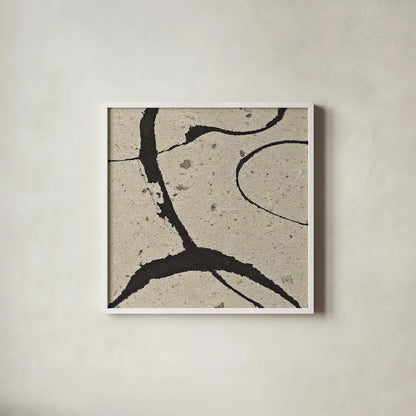 Contemporary Scroll Square IV by Chris Paschke. Shown in a crisp white glass frame for a clean and minimalist style. Available as an archival giclee rolled canvas, fine art paper, or poster print. SKU 9423a.