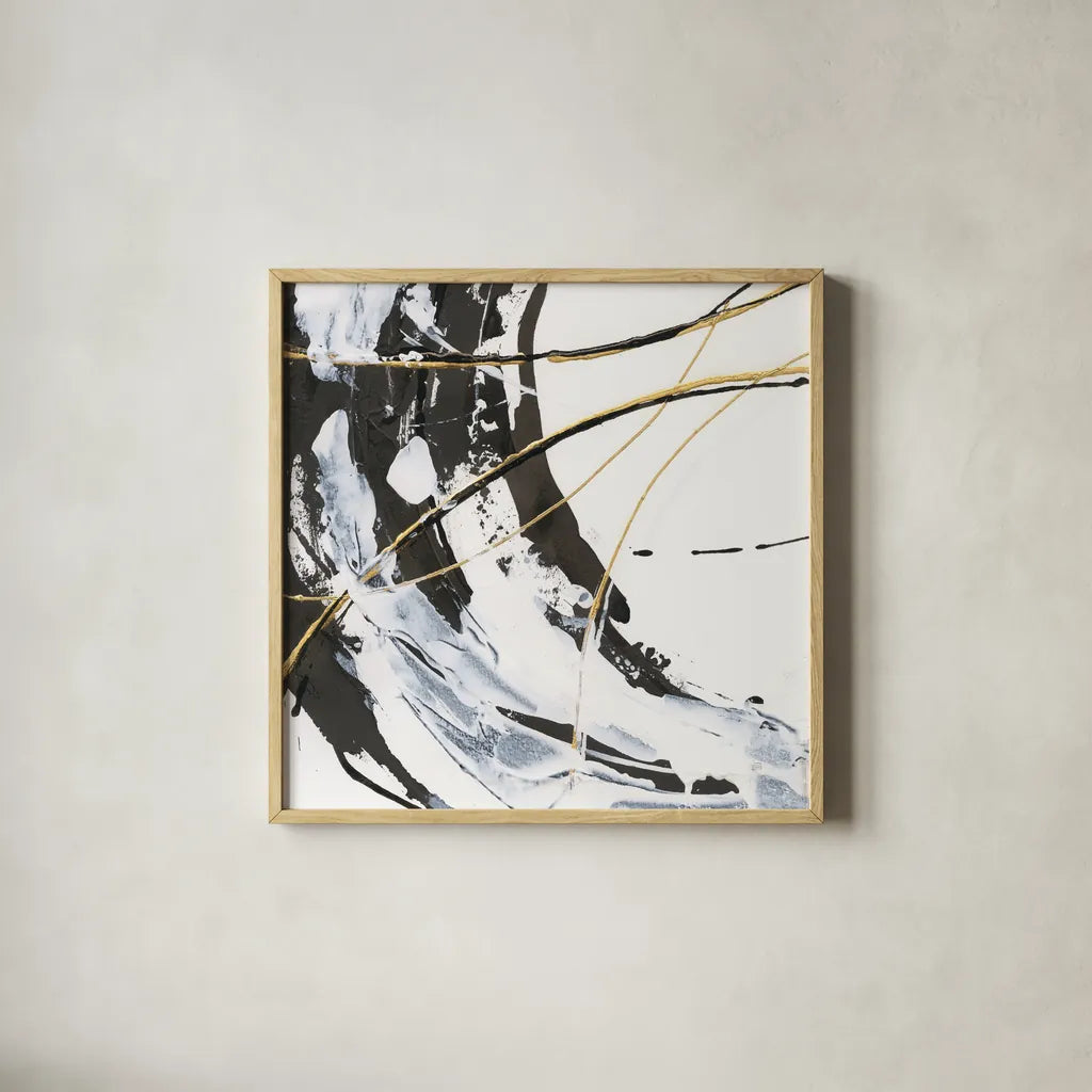 Continuum I by Chris Paschke. Shown in a natural wood glass frame for a timeless modern aesthetic. Available as an archival giclee rolled canvas, fine art paper, or poster print. SKU 71879a.