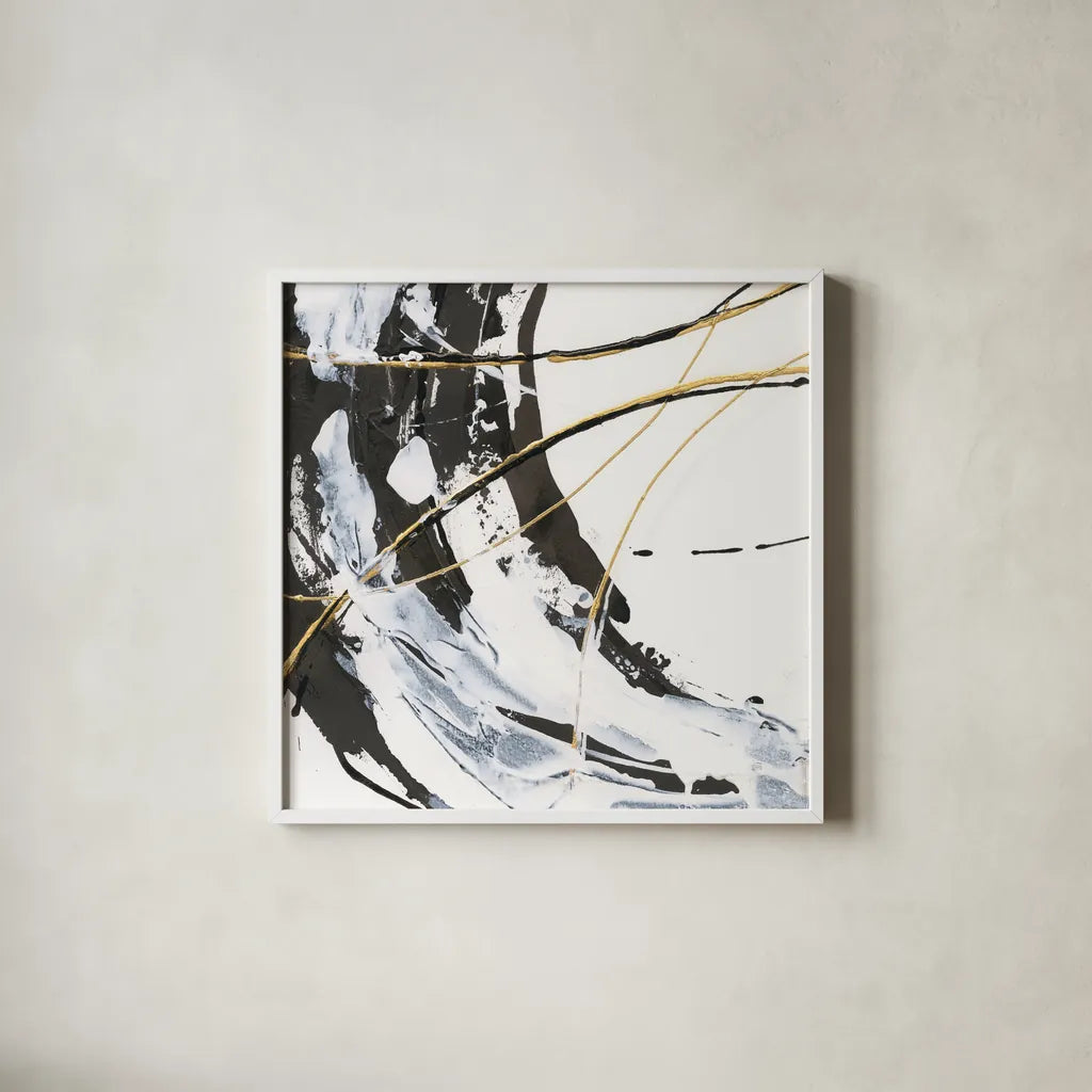 Continuum I by Chris Paschke. Shown in a crisp white glass frame for a clean and minimalist style. Available as an archival giclee rolled canvas, fine art paper, or poster print. SKU 71879a.