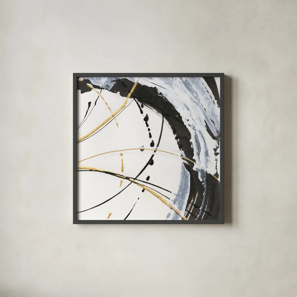 Continuum II by Chris Paschke. Shown in a sleek black glass frame for a contemporary gallery look. Available as an archival giclee rolled canvas, fine art paper, or poster print. SKU 71880a.