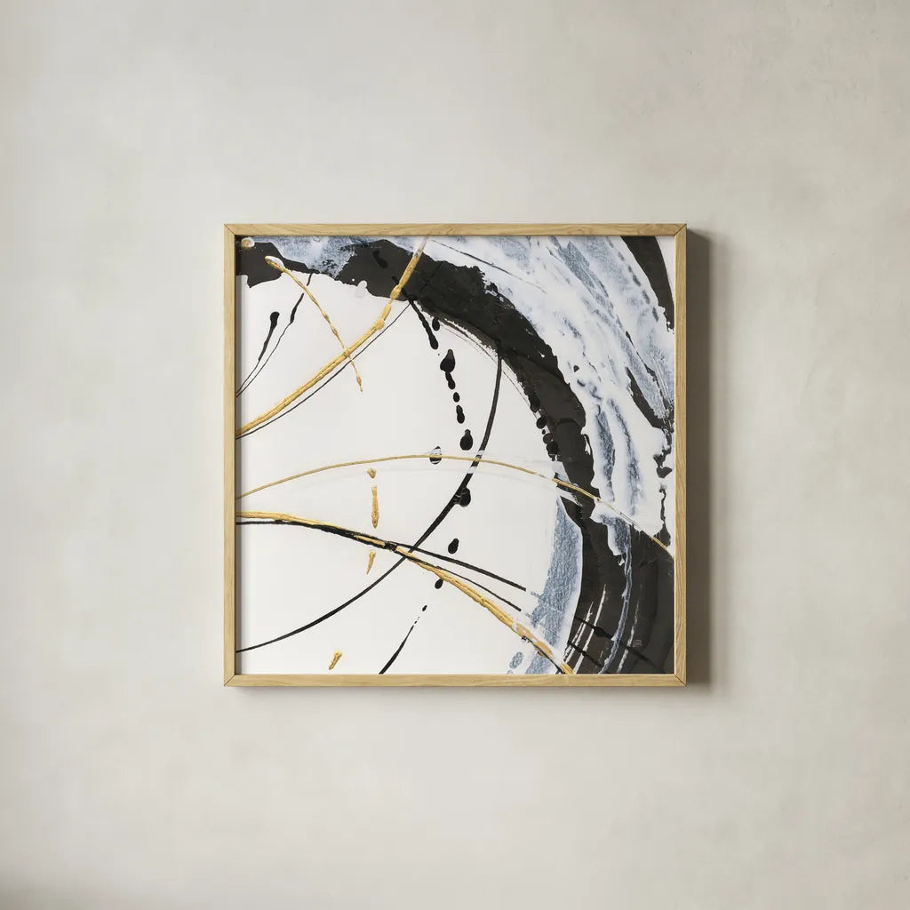 Continuum II by Chris Paschke. Shown in a natural wood glass frame for a timeless modern aesthetic. Available as an archival giclee rolled canvas, fine art paper, or poster print. SKU 71880a.