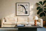 Continuum II by Chris Paschke. Displayed in a glass frame with matte in a clean modern living room. Available as an archival giclee rolled canvas, fine art paper, or poster print. SKU 71880a.