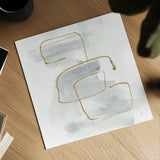 Cool Gray Gold I by Chris Paschke. Shown as a detailed flat fine art print, highlighting archival giclee quality. Available as an archival giclee rolled canvas, fine art paper, or poster print. SKU 67684a.