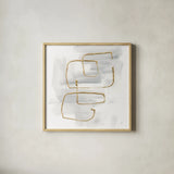 Cool Gray Gold II by Chris Paschke. Shown in a natural wood glass frame for a timeless modern aesthetic. Available as an archival giclee rolled canvas, fine art paper, or poster print. SKU 67685a.