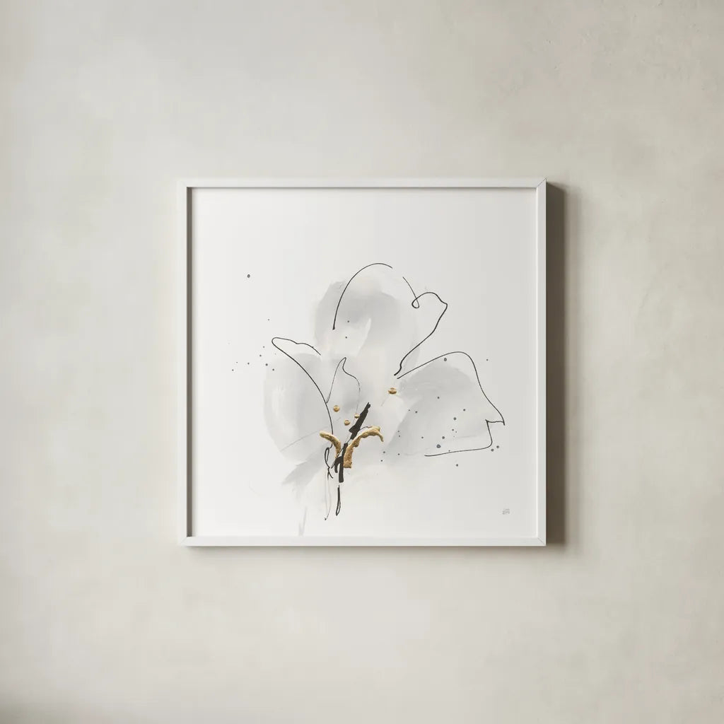 Cool Gray I by Chris Paschke. Shown in a crisp white glass frame for a clean and minimalist style. Available as an archival giclee rolled canvas, fine art paper, or poster print. SKU 67678a.