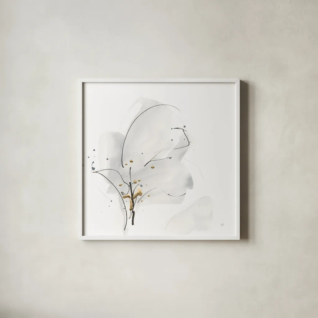 Cool Gray IV by Chris Paschke. Shown in a crisp white glass frame for a clean and minimalist style. Available as an archival giclee rolled canvas, fine art paper, or poster print. SKU 67681a.