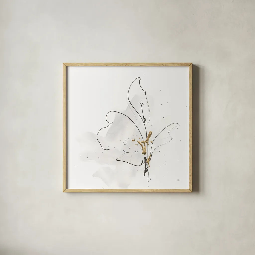 Cool Gray V by Chris Paschke. Shown in a natural wood glass frame for a timeless modern aesthetic. Available as an archival giclee rolled canvas, fine art paper, or poster print. SKU 67682a.