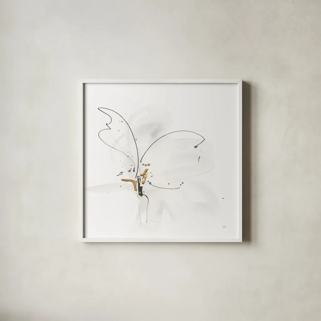 Cool Gray VI by Chris Paschke. Shown in a crisp white glass frame for a clean and minimalist style. Available as an archival giclee rolled canvas, fine art paper, or poster print. SKU 67683a.