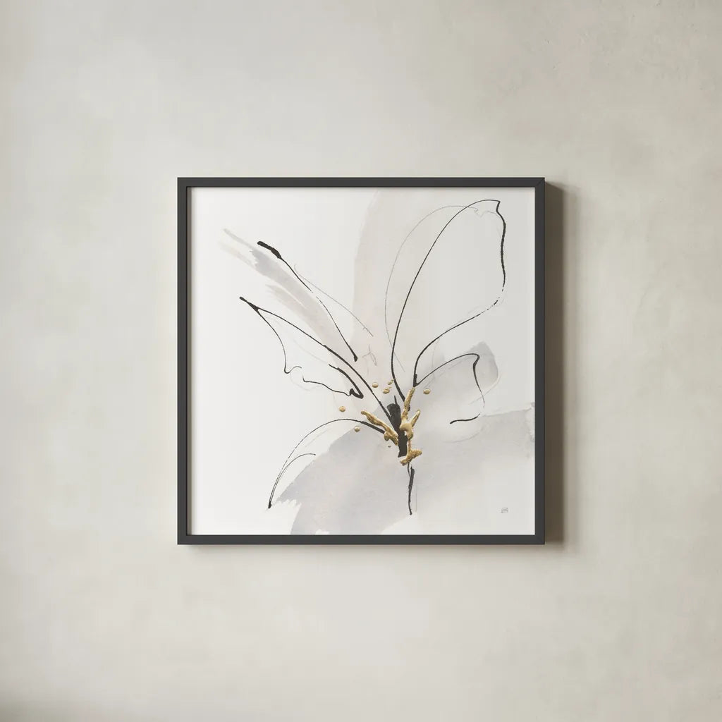 Cool Gray VII by Chris Paschke. Shown in a sleek black glass frame for a contemporary gallery look. Available as an archival giclee rolled canvas, fine art paper, or poster print. SKU 67903a.