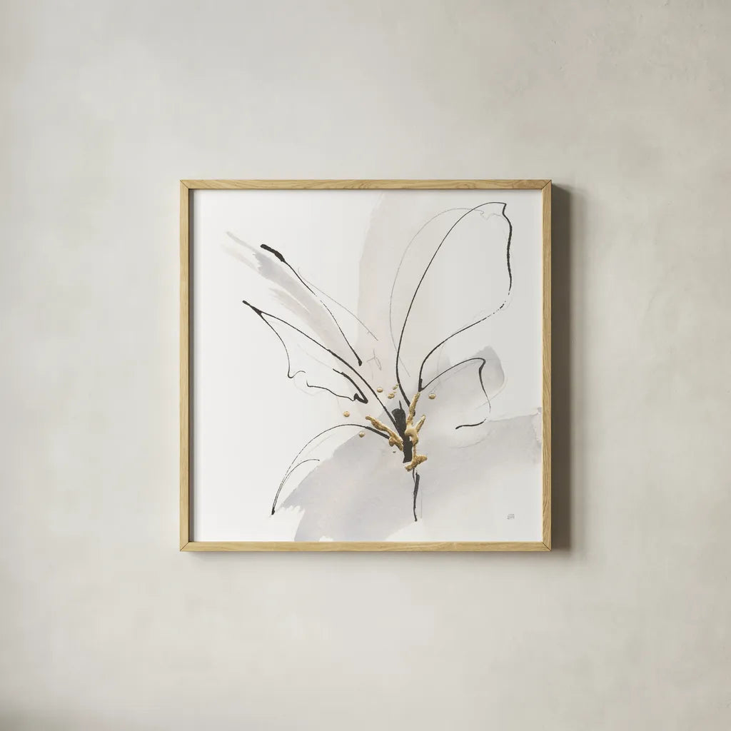 Cool Gray VII by Chris Paschke. Shown in a natural wood glass frame for a timeless modern aesthetic. Available as an archival giclee rolled canvas, fine art paper, or poster print. SKU 67903a.