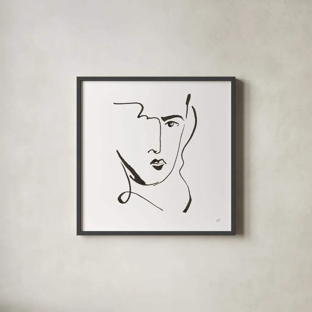 Cool Heads I by Chris Paschke. Shown in a sleek black glass frame for a contemporary gallery look. Available as an archival giclee rolled canvas, fine art paper, or poster print. SKU 98215a.