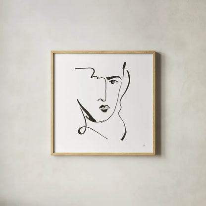 Cool Heads I by Chris Paschke. Shown in a natural wood glass frame for a timeless modern aesthetic. Available as an archival giclee rolled canvas, fine art paper, or poster print. SKU 98215a.