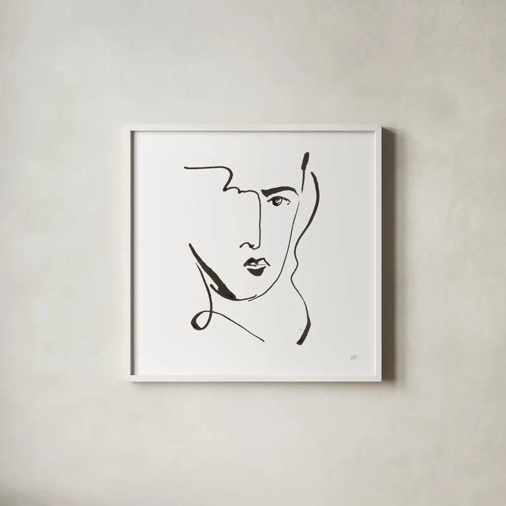 Cool Heads I by Chris Paschke. Shown in a crisp white glass frame for a clean and minimalist style. Available as an archival giclee rolled canvas, fine art paper, or poster print. SKU 98215a.