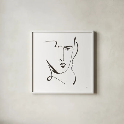 Cool Heads I by Chris Paschke. Shown in a crisp white glass frame for a clean and minimalist style. Available as an archival giclee rolled canvas, fine art paper, or poster print. SKU 98215a.