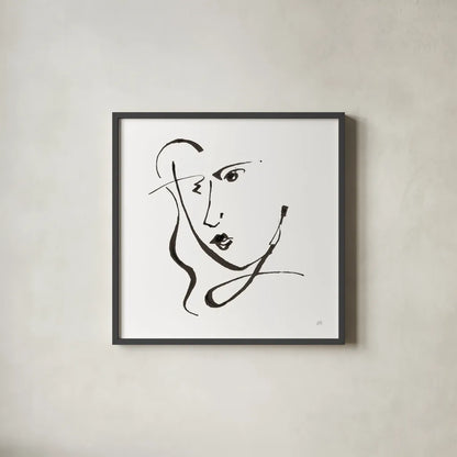 Cool Heads II by Chris Paschke. Shown in a sleek black glass frame for a contemporary gallery look. Available as an archival giclee rolled canvas, fine art paper, or poster print. SKU 98216a.