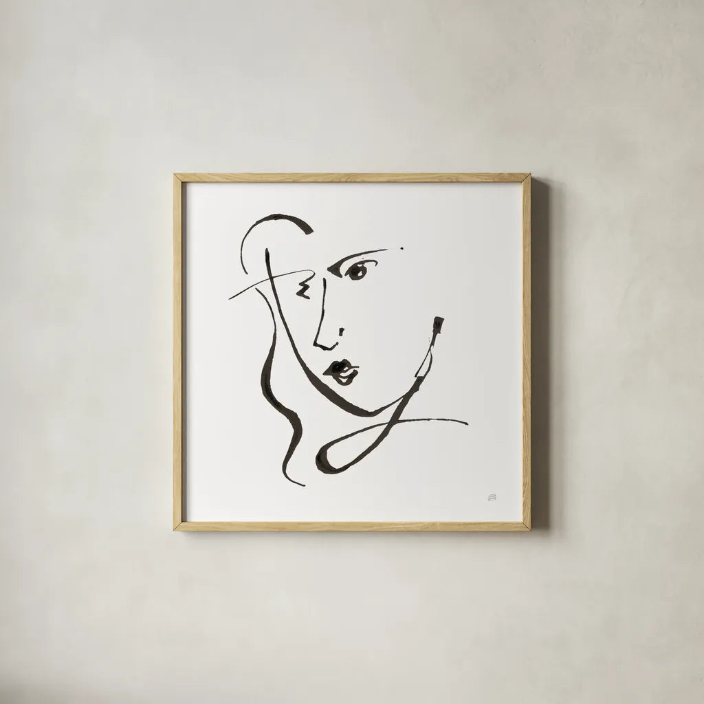 Cool Heads II by Chris Paschke. Shown in a natural wood glass frame for a timeless modern aesthetic. Available as an archival giclee rolled canvas, fine art paper, or poster print. SKU 98216a.