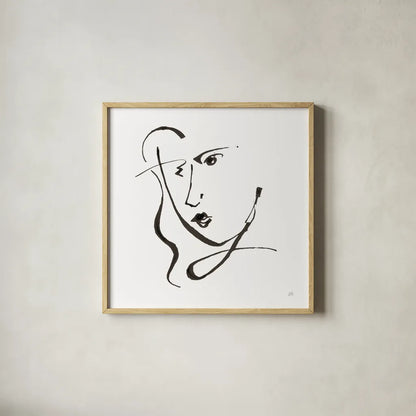 Cool Heads II by Chris Paschke. Shown in a natural wood glass frame for a timeless modern aesthetic. Available as an archival giclee rolled canvas, fine art paper, or poster print. SKU 98216a.