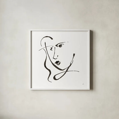 Cool Heads II by Chris Paschke. Shown in a crisp white glass frame for a clean and minimalist style. Available as an archival giclee rolled canvas, fine art paper, or poster print. SKU 98216a.