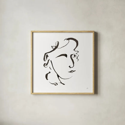 Cool Heads III by Chris Paschke. Shown in a natural wood glass frame for a timeless modern aesthetic. Available as an archival giclee rolled canvas, fine art paper, or poster print. SKU 98217a.