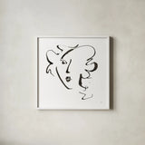 Cool Heads IV by Chris Paschke. Shown in a crisp white glass frame for a clean and minimalist style. Available as an archival giclee rolled canvas, fine art paper, or poster print. SKU 98218a.