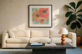 Copper Kettle II by Chris Paschke. Displayed in a glass frame with matte in a clean modern living room. Available as an archival giclee rolled canvas, fine art paper, or poster print. SKU 47264a.