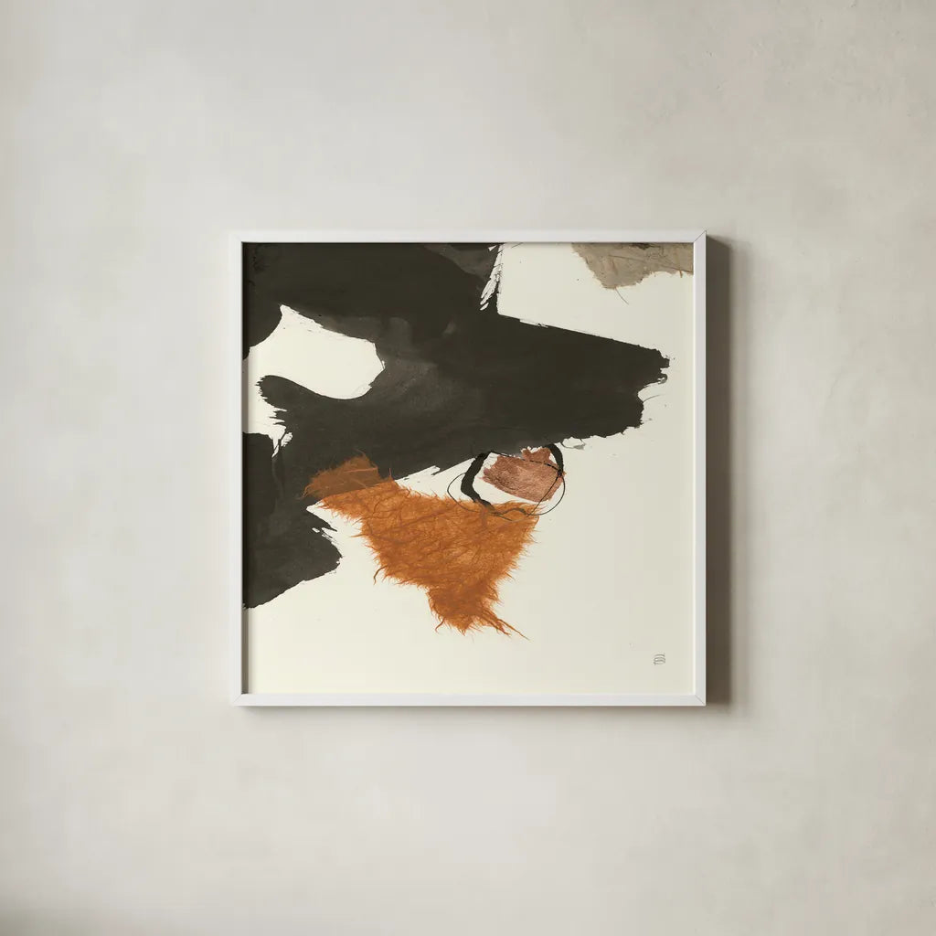 Copper Linked IV by Chris Paschke. Shown in a crisp white glass frame for a clean and minimalist style. Available as an archival giclee rolled canvas, fine art paper, or poster print. SKU 67343a.