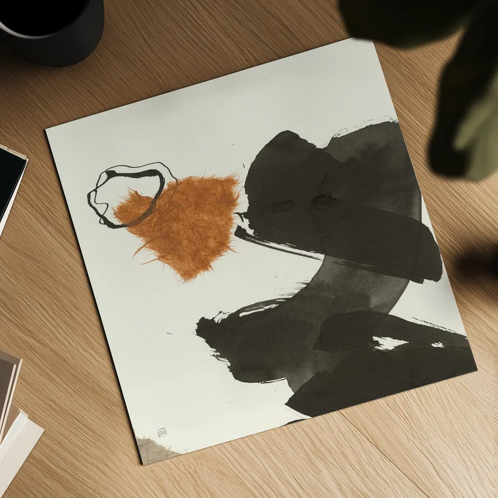 Copper Linked V by Chris Paschke. Shown as a detailed flat fine art print, highlighting archival giclee quality. Available as an archival giclee rolled canvas, fine art paper, or poster print. SKU 67344a.