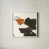 Copper Linked V by Chris Paschke. Shown in a crisp white glass frame for a clean and minimalist style. Available as an archival giclee rolled canvas, fine art paper, or poster print. SKU 67344a.