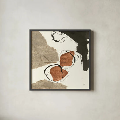 Copper Linked VI by Chris Paschke. Shown in a sleek black glass frame for a contemporary gallery look. Available as an archival giclee rolled canvas, fine art paper, or poster print. SKU 67345a.