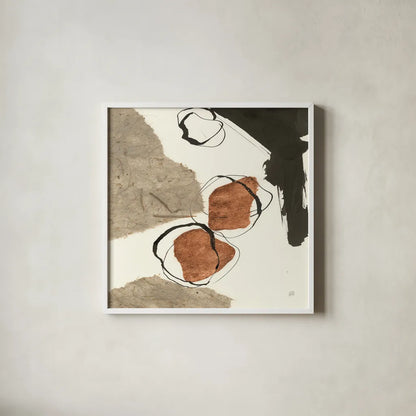 Copper Linked VI by Chris Paschke. Shown in a crisp white glass frame for a clean and minimalist style. Available as an archival giclee rolled canvas, fine art paper, or poster print. SKU 67345a.