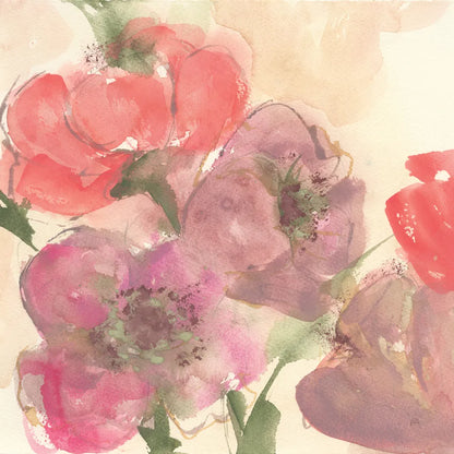 Coral Blooms II Dark Green by Chris Paschke. SKU 51478a. Archival Giclee Fine art print for wall decor.