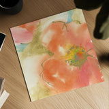 Coral Poppy I by Chris Paschke. Shown as a detailed flat fine art print, highlighting archival giclee quality. Available as an archival giclee rolled canvas, fine art paper, or poster print. SKU 50157a.