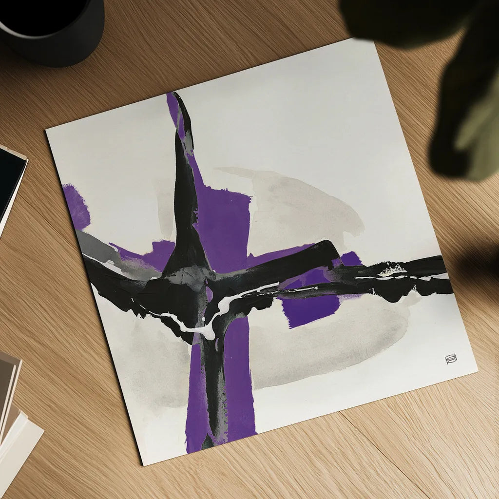 Creamy Amethyst I by Chris Paschke. Shown as a detailed flat fine art print, highlighting archival giclee quality. Available as an archival giclee rolled canvas, fine art paper, or poster print. SKU 32037a.