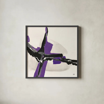 Creamy Amethyst I by Chris Paschke. Shown in a sleek black glass frame for a contemporary gallery look. Available as an archival giclee rolled canvas, fine art paper, or poster print. SKU 32037a.