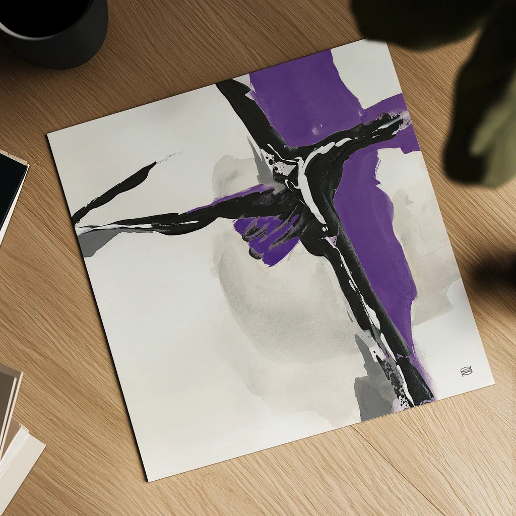 Creamy Amethyst II by Chris Paschke. Shown as a detailed flat fine art print, highlighting archival giclee quality. Available as an archival giclee rolled canvas, fine art paper, or poster print. SKU 32038a.