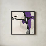 Creamy Amethyst II by Chris Paschke. Shown in a sleek black glass frame for a contemporary gallery look. Available as an archival giclee rolled canvas, fine art paper, or poster print. SKU 32038a.