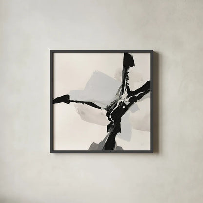 Creamy Neutral III by Chris Paschke. Shown in a sleek black glass frame for a contemporary gallery look. Available as an archival giclee rolled canvas, fine art paper, or poster print. SKU 27924a.