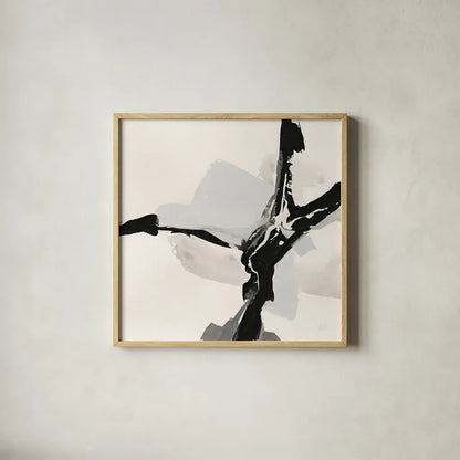 Creamy Neutral III by Chris Paschke. Shown in a natural wood glass frame for a timeless modern aesthetic. Available as an archival giclee rolled canvas, fine art paper, or poster print. SKU 27924a.