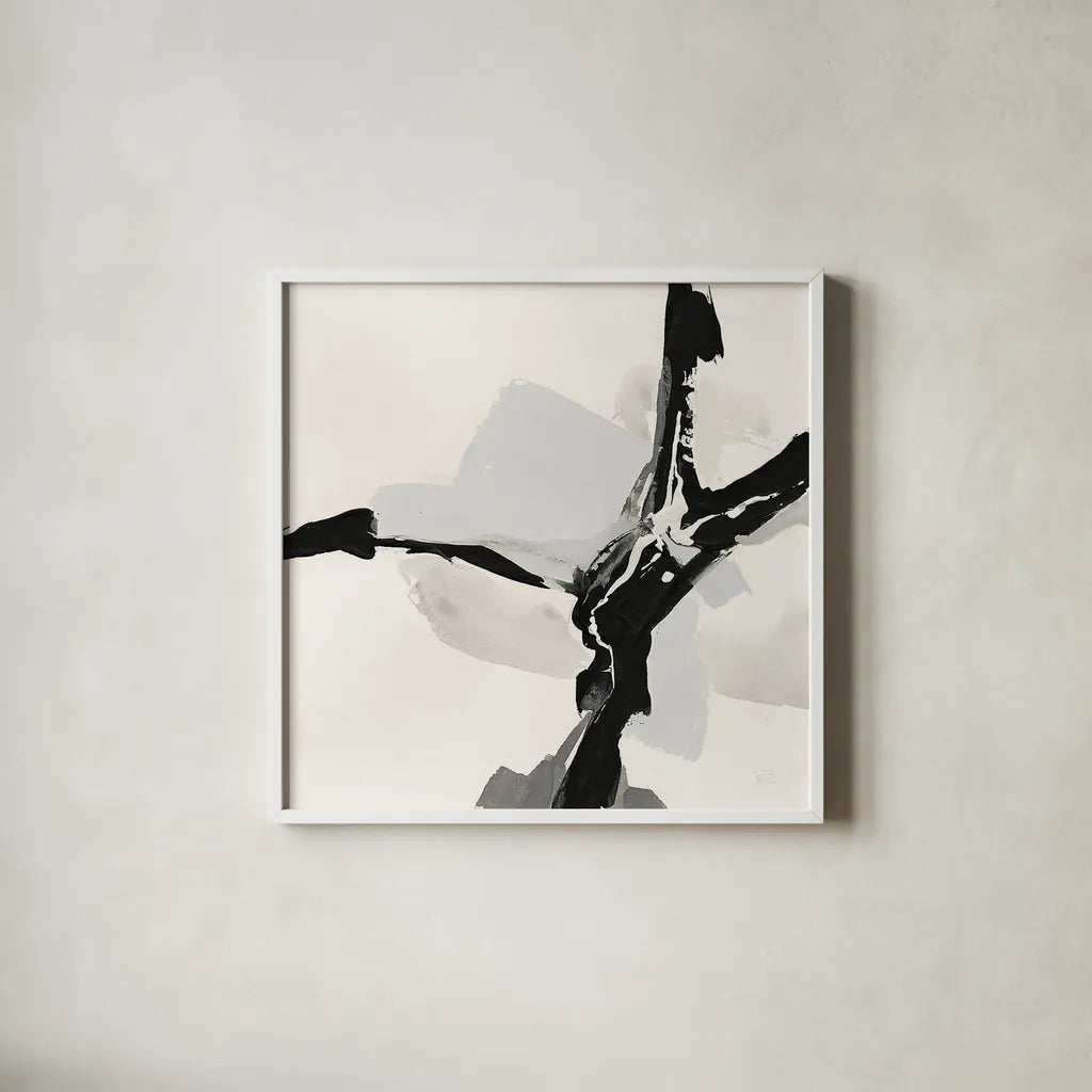 Creamy Neutral III by Chris Paschke. Shown in a crisp white glass frame for a clean and minimalist style. Available as an archival giclee rolled canvas, fine art paper, or poster print. SKU 27924a.