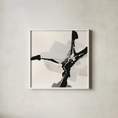 Creamy Neutral III by Chris Paschke. Shown in a crisp white glass frame for a clean and minimalist style. Available as an archival giclee rolled canvas, fine art paper, or poster print. SKU 27924a.