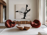 Creamy Neutral III by Chris Paschke. Shown as extra-large giant wall art in a modern living room. Available as an archival giclee rolled canvas, fine art paper, or poster print. SKU 27924a.