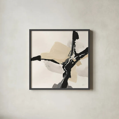 Creamy Tan III by Chris Paschke. Shown in a sleek black glass frame for a contemporary gallery look. Available as an archival giclee rolled canvas, fine art paper, or poster print. SKU 27928a.