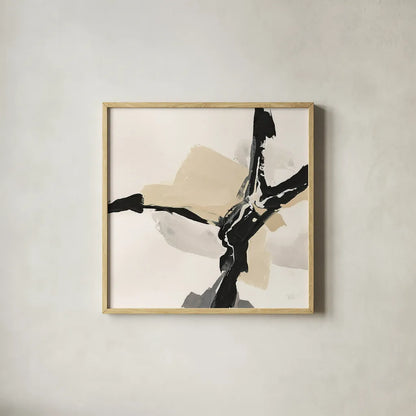 Creamy Tan III by Chris Paschke. Shown in a natural wood glass frame for a timeless modern aesthetic. Available as an archival giclee rolled canvas, fine art paper, or poster print. SKU 27928a.